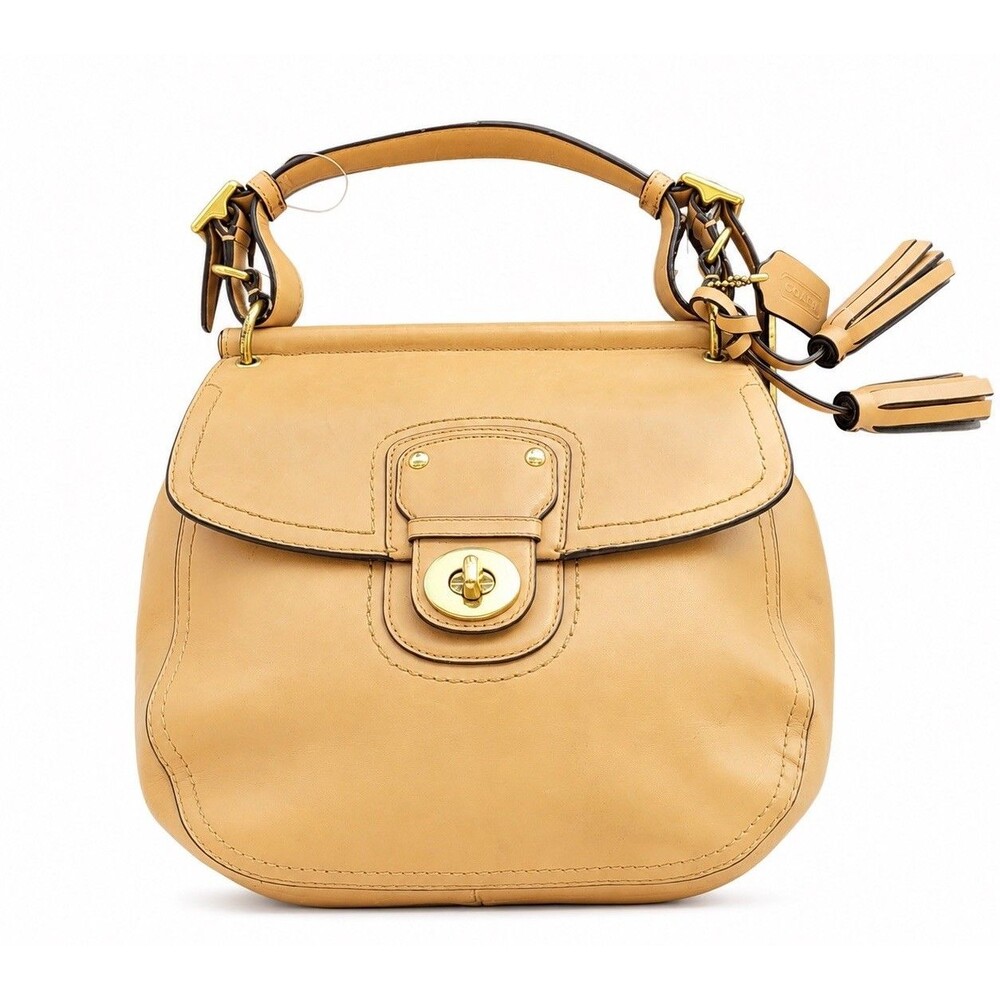 Coach Legacy New Willis 22382 Tan Leather Turnlock Satchel Bag